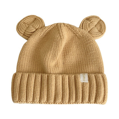 Knitted Woolen Boy Bear Super Cute Kids' Headwear