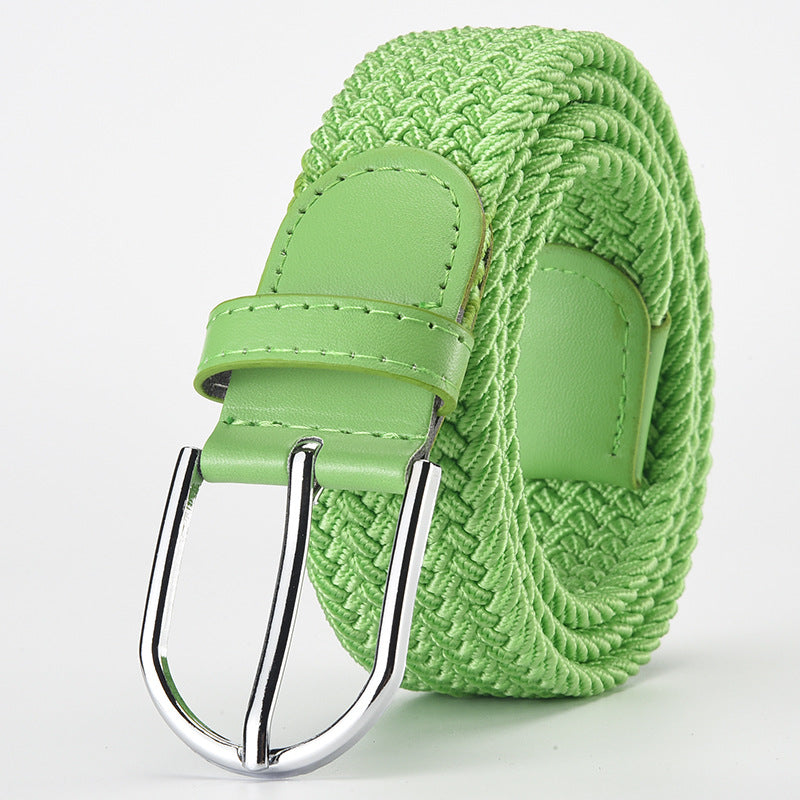 Women's & Men's Woven Stretch Casual Alloy Pin Buckle Belts