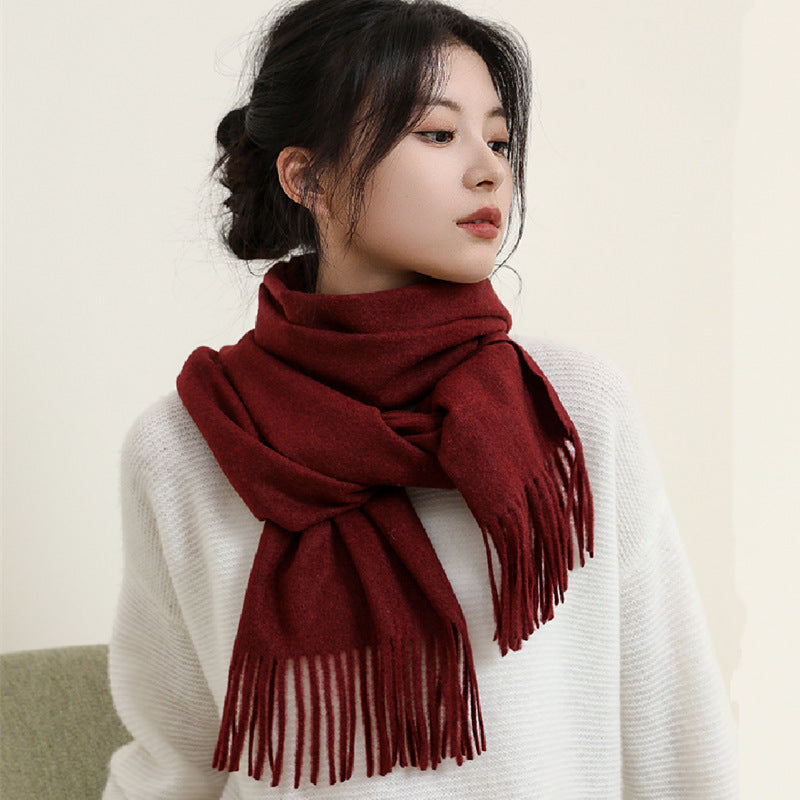 Women's Style Versatile Winter Thickened Business Wool Scarfs