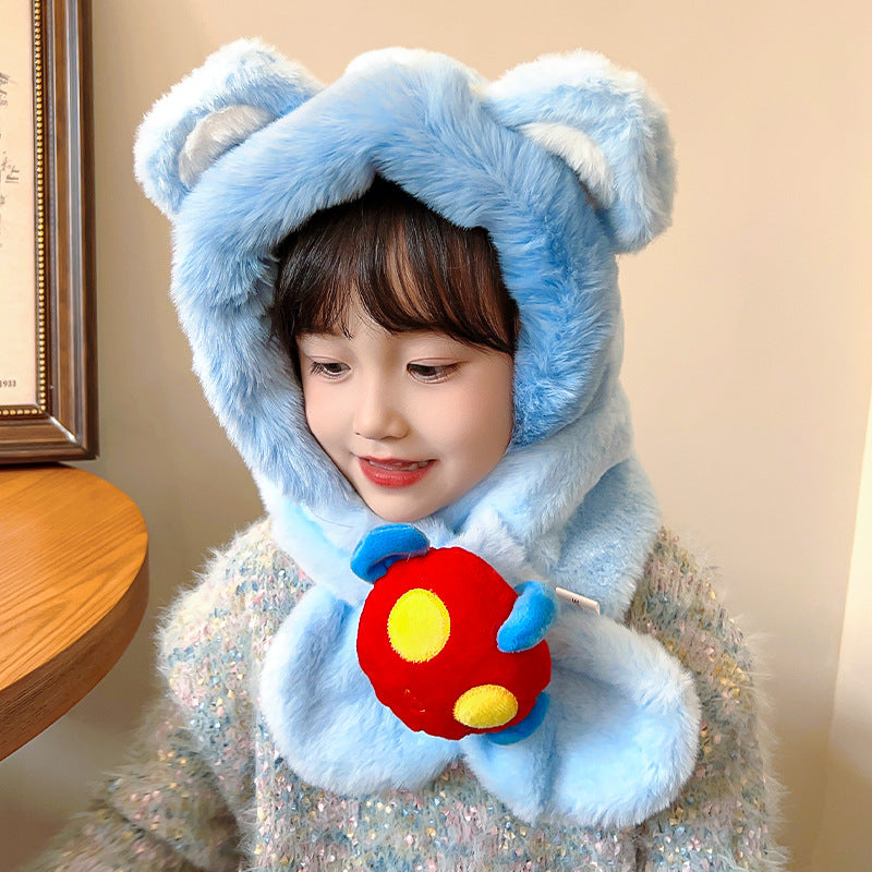 Children's Winter Fleece Lined Padded Warm Keeping Windproof Earflaps Boys Kids' Headwear