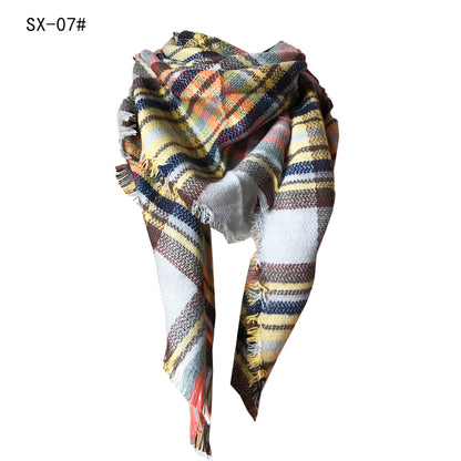 Women's Double-sided Square Triangular Binder Neck Warmer Scarfs