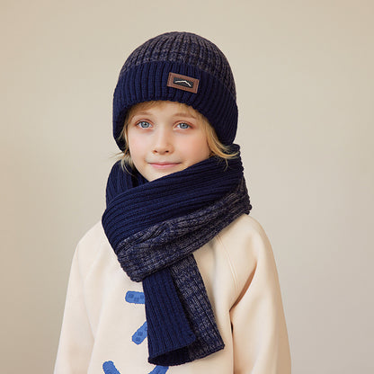 Children's Three-piece Winter Boy Outdoor Keep Warm Kids' Headwear