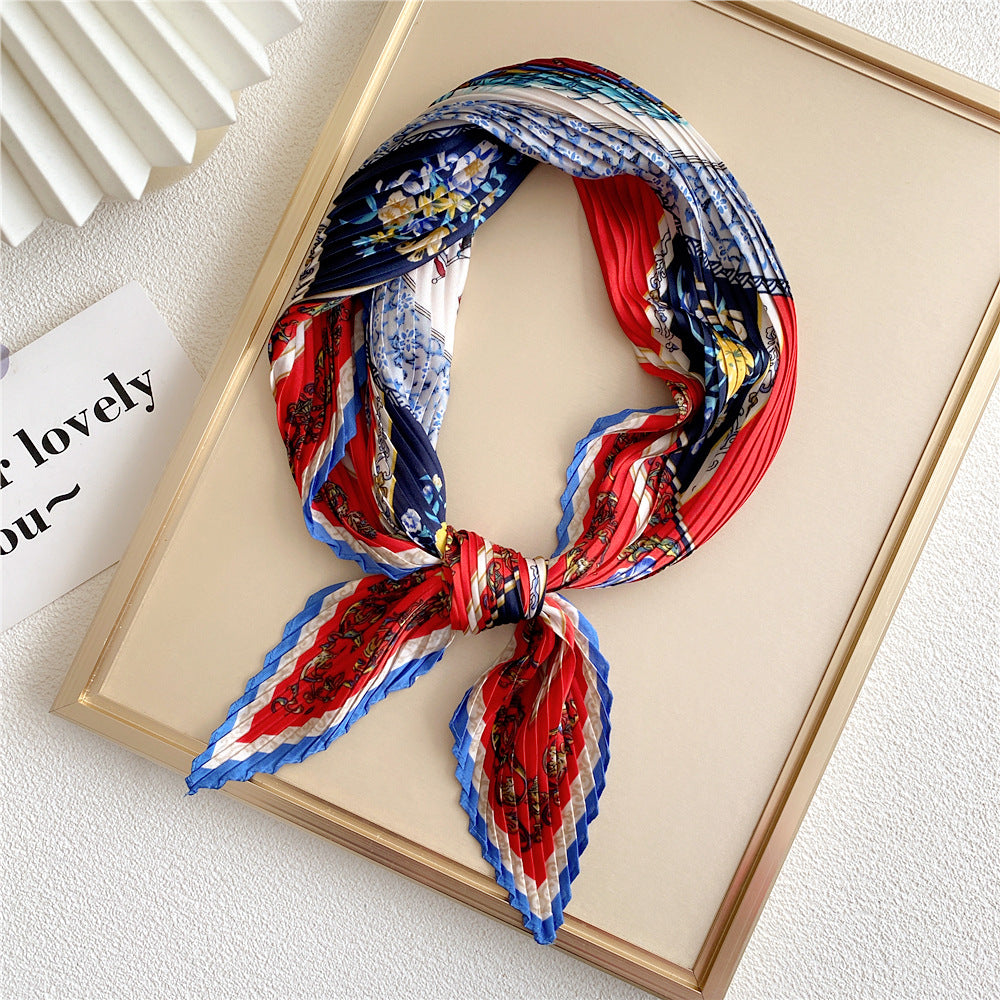 Women's Small Square Towel Versatile Decorative Silk Scarfs