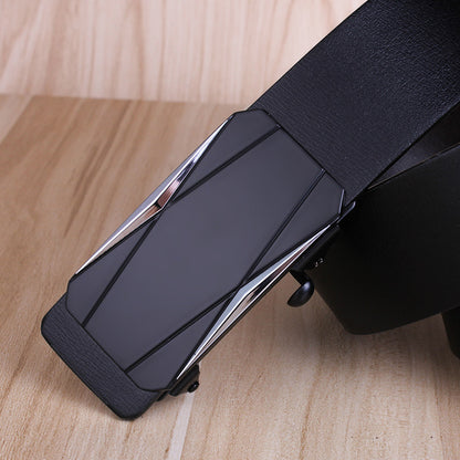 Men's Leather Toothless Automatic Buckle Waist Seal Belts