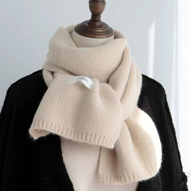 Women's & Men's Korean Winter Style Solid Color Knitted Scarfs