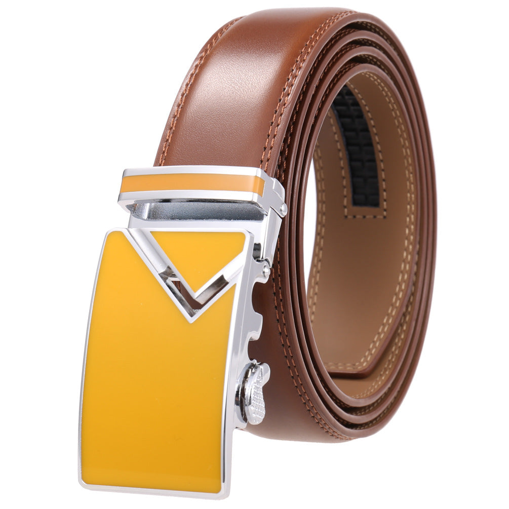 Men's Abrasive Buckle Leather Automatic Fashion Belts