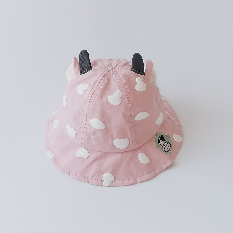 Children's Hat Cow Spot Thin Net Bucket Kids' Headwear