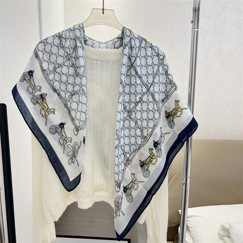 Korean Style Cotton Linen Thin Cape Scarfs