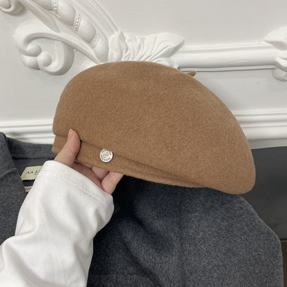 Women's Big Head Circumference Beret Korean Small Hats & Caps