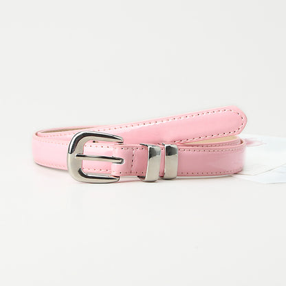 Women's Korean Style Versatile Alloy Thin Candy Color Belts