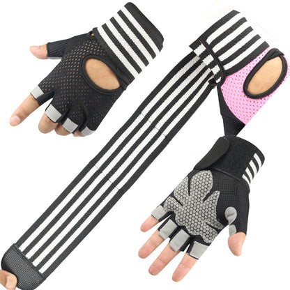 Women's & Men's Fitness Outdoor Sports Half Finger Long Gloves