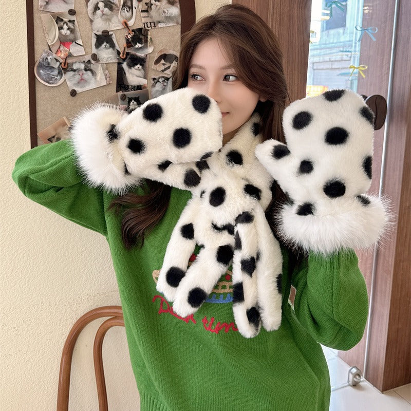 Imitation Rabbit Fur Mittens Plush Warm Gloves