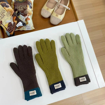 Touch Screen Finger Five Warm Female Gloves