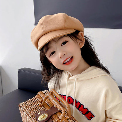 Children's Korean Style Hat Beret Octagonal Summer Kids' Headwear