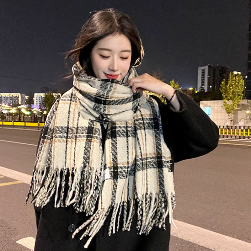 Women's & Men's Artificial Cashmere Winter High-grade Warm Retro Scarfs