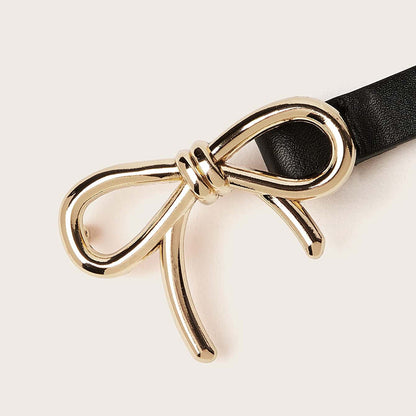 Women's Unique Decorative Bowknot Thin Clothing Belts