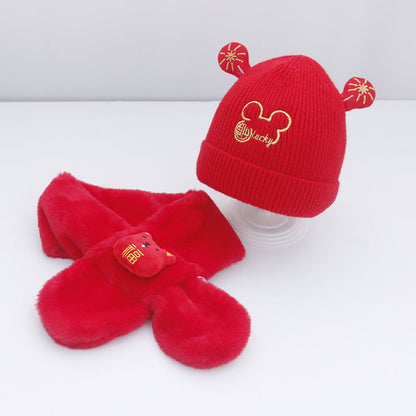 Children's Hat Winter Thickened Life Red Warm Kids' Headwear