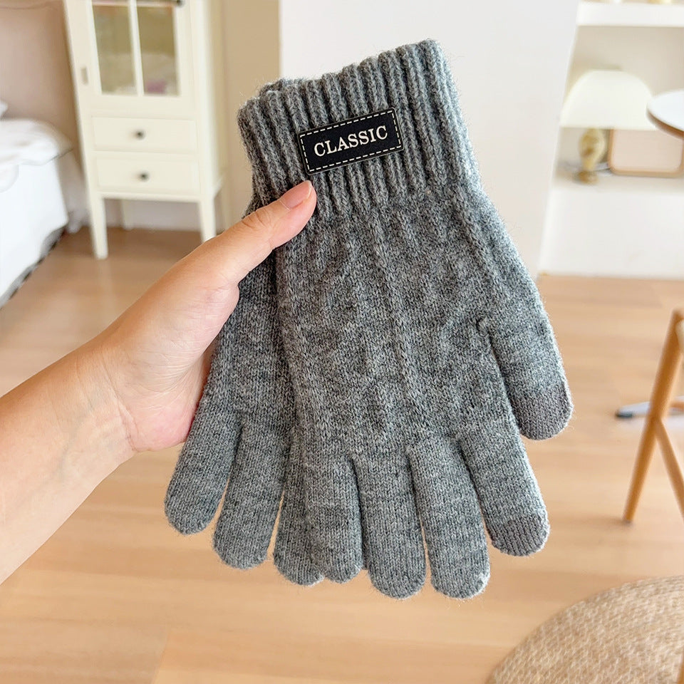 Men's Protection Thickening Korean Business Fashion Personalized Twist Touch Screen Gloves