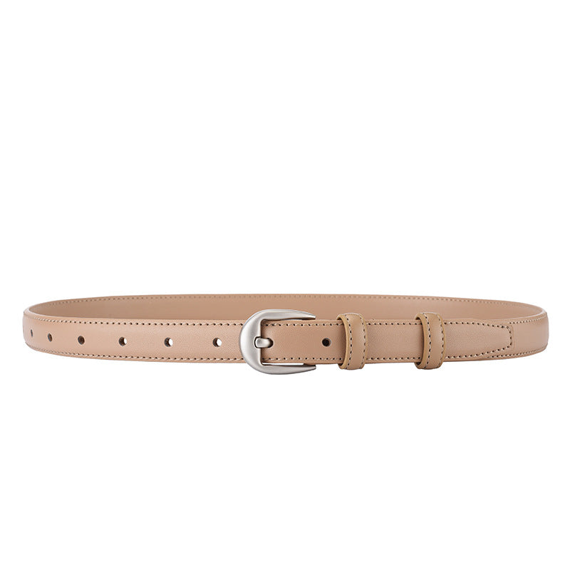 Women's Leather Texture Pin Buckle Simple Casual Belts