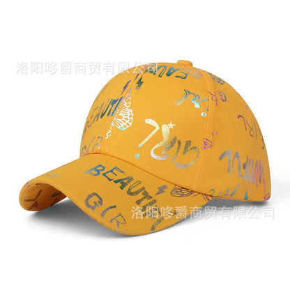 Women's & Men's Letter Baseball Running Leisure Sun Protection Hip Hats & Caps