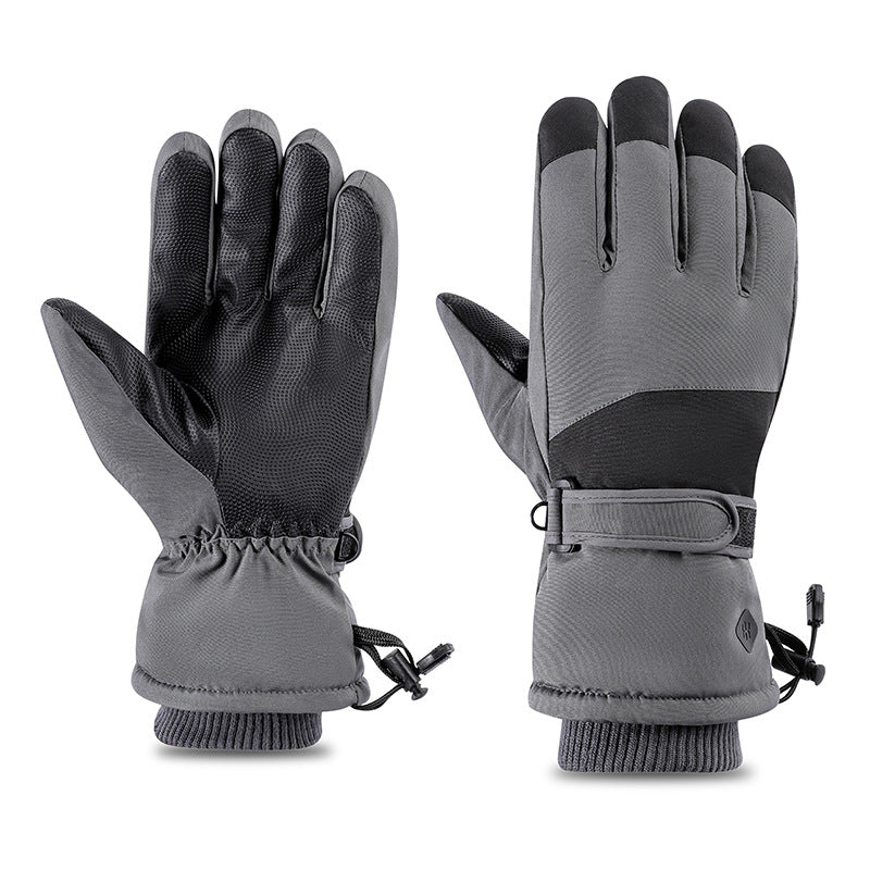 Winter Waterproof Ski Warm Thickening Five-finger Gloves