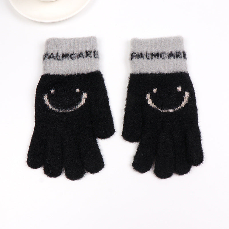 Fleece Lined Smiley Face Adult Road Gloves