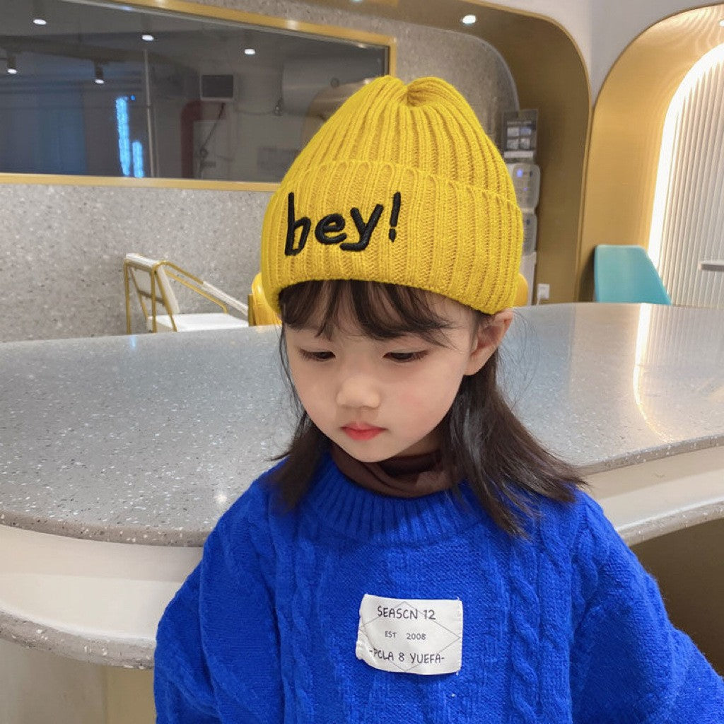 Children's Unisex Korean Style Western Knitted Solid Kids' Headwear