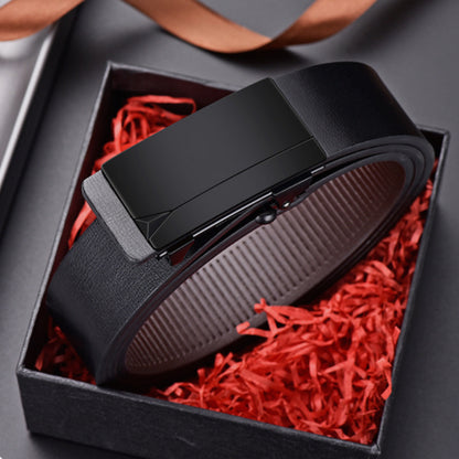 Men's Leather Toothless Automatic Buckle Decoration Trendy Fashion Belts