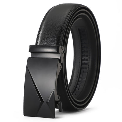 Men's Leather Buckle Pure Cowhide Business Boys Belts