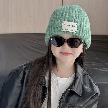 Children's Hat Korean Patch Wool Blend Boys Kids' Headwear