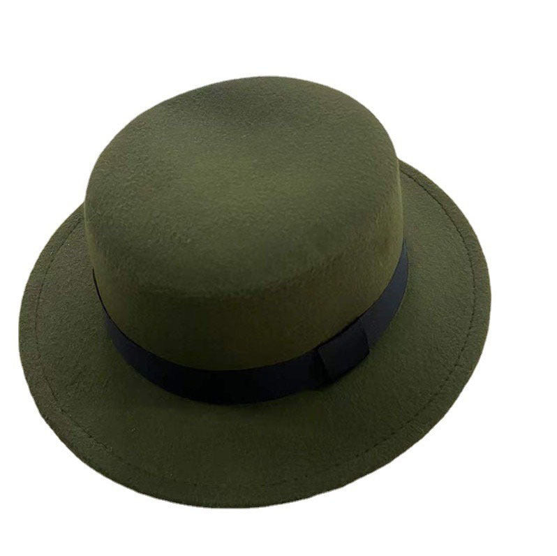 Adult Hat Solid Color Wool Top Fashion Kids' Headwear