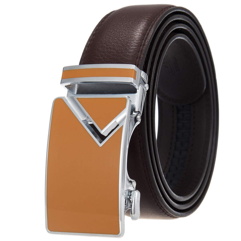 Men's Abrasive Buckle Leather Automatic Fashion Belts