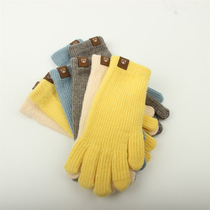 Women's Fashionable Knitted Knitting Wool Winter Warm Lengthened Wrist Gloves