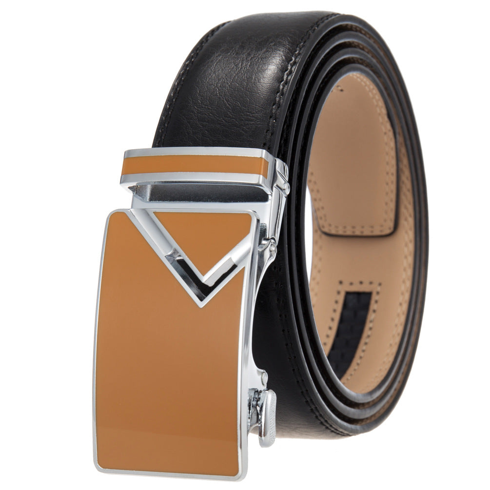 Men's Abrasive Buckle Leather Automatic Fashion Belts