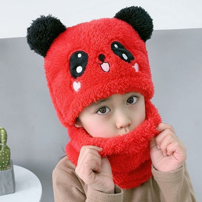 Children's Plush Bonnet Boys Thickened Warm Earflaps Kids' Headwear