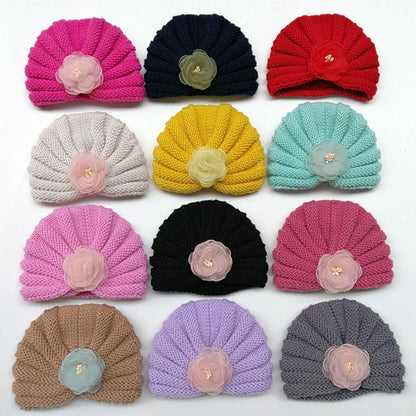 Children's Ethnic Style Hat Handmade Flower Autumn Kids' Headwear