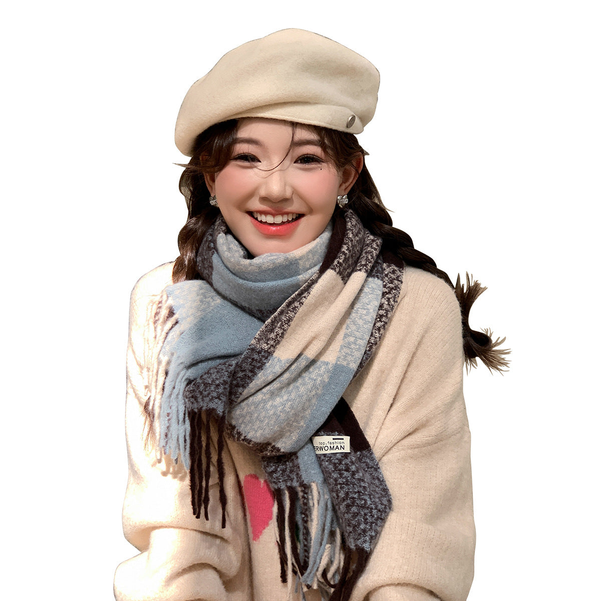 Women's Temperament Wild Warm High-grade Color Matching Scarfs