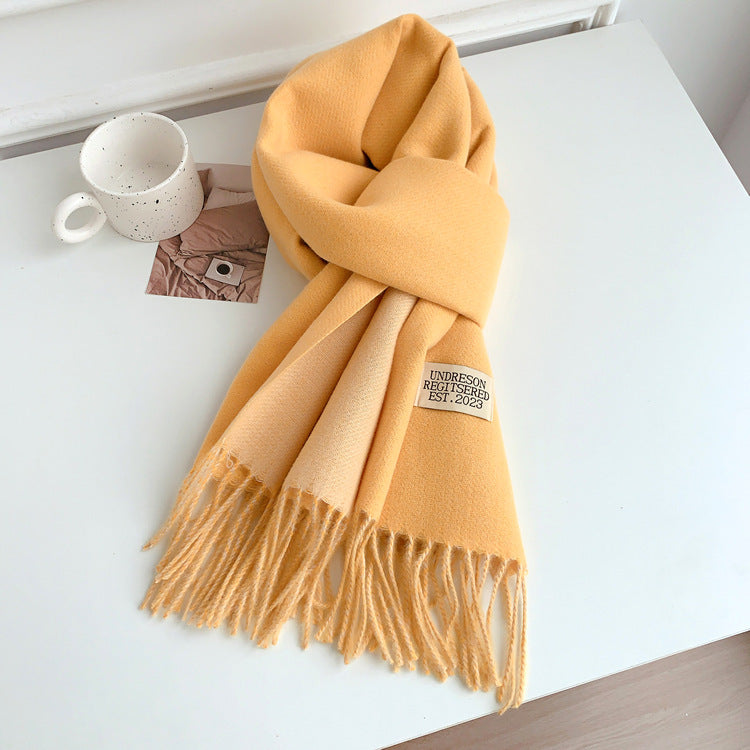 Women's Korean Style Double-sided Long Warm Fashionable Scarfs