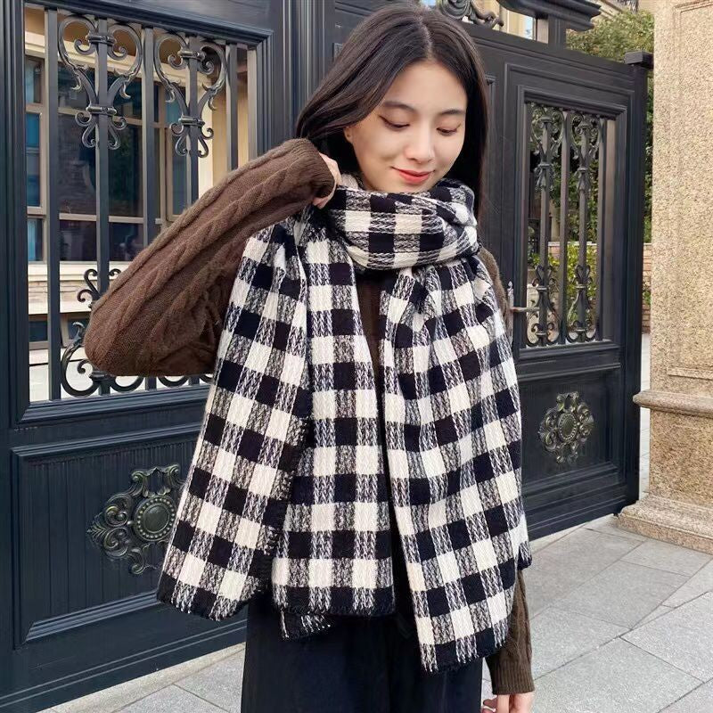 Women's & Men's For Winter High-grade Korean Style Shawl Thickened Scarfs