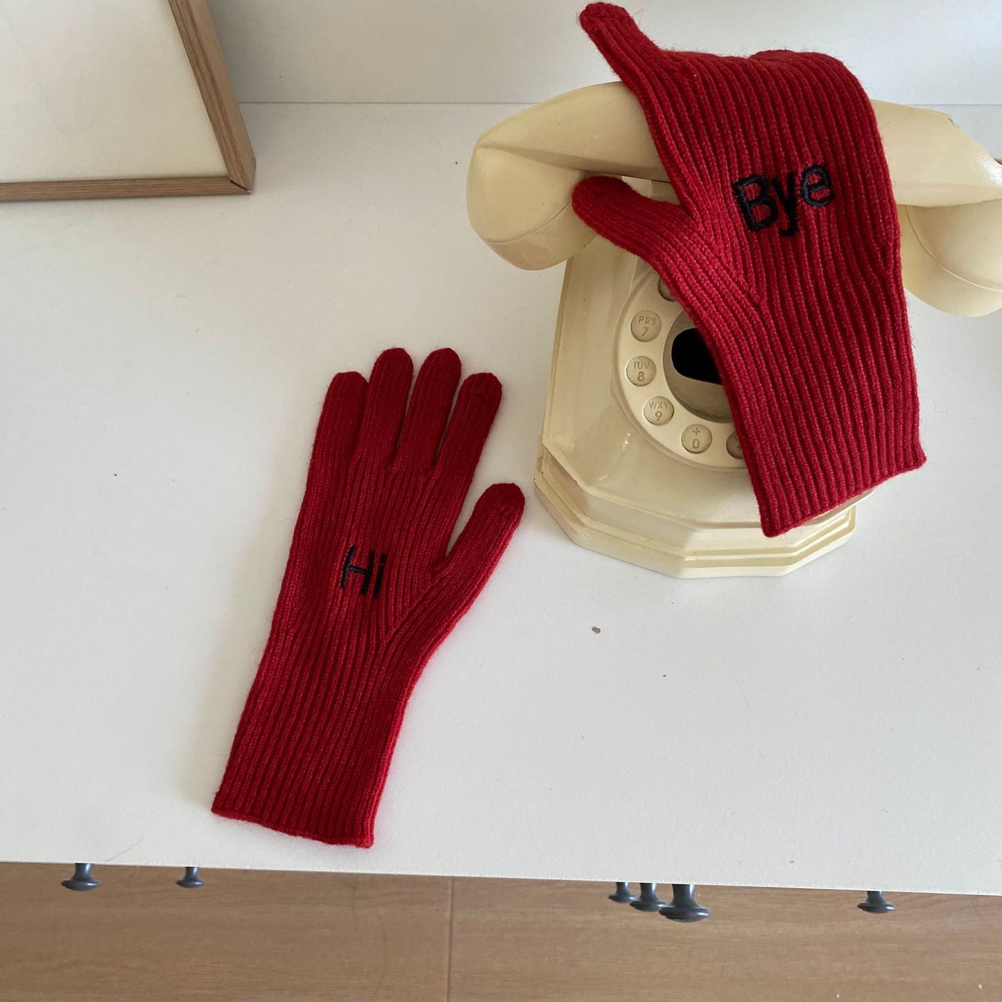 Winter Warm Letter For Couple Long Gloves