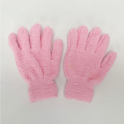 Women's & Men's Winter Towel Material Thickened Warm Full Finger Gloves