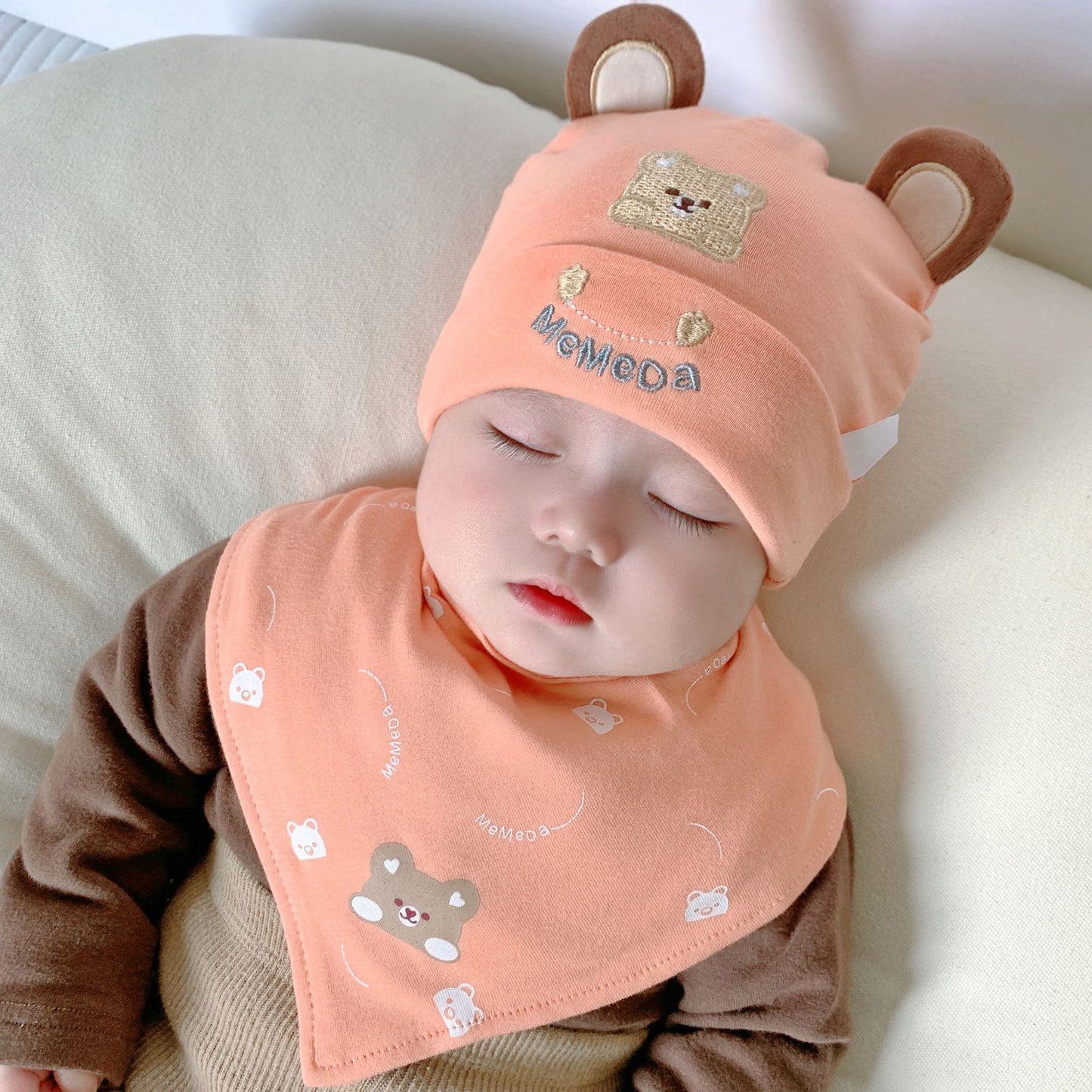 Cartoon Bear Hat Thin Cotton Born Beanie Kids' Headwear