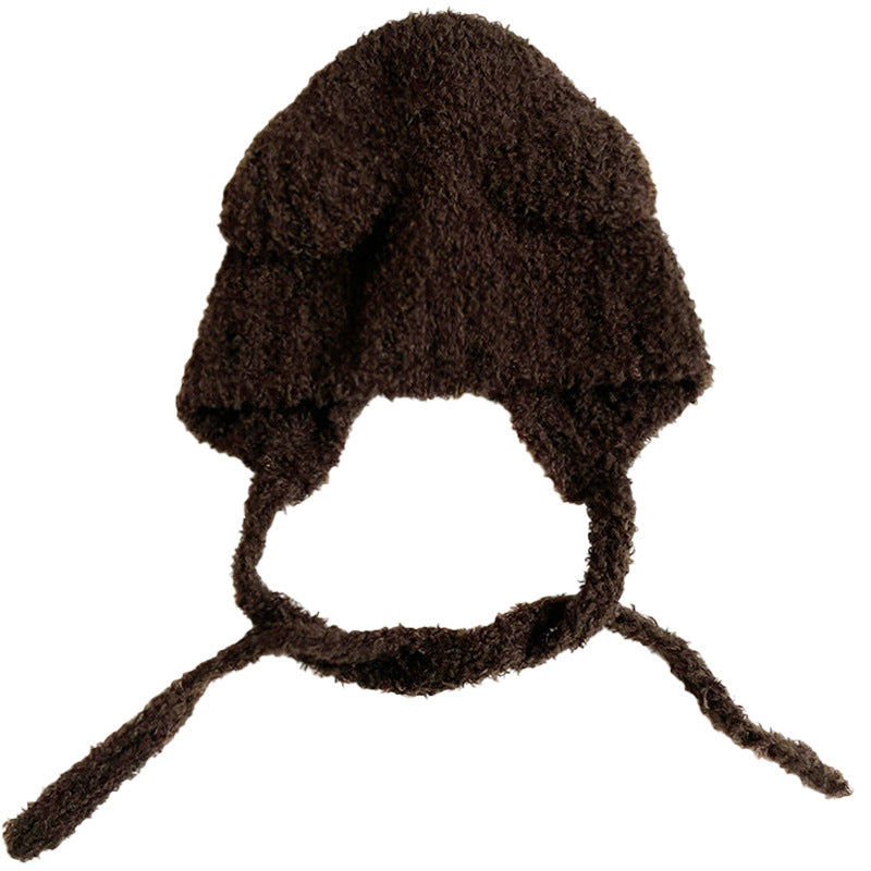 Children's Knitted Hat Cute Furry Boys Thick Warm Kids' Headwear