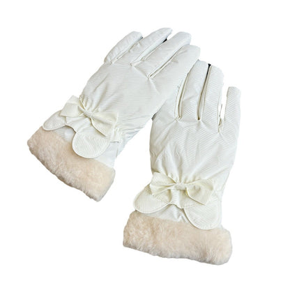 Women's Screen Warm Winter Cold Protection Fleece Gloves