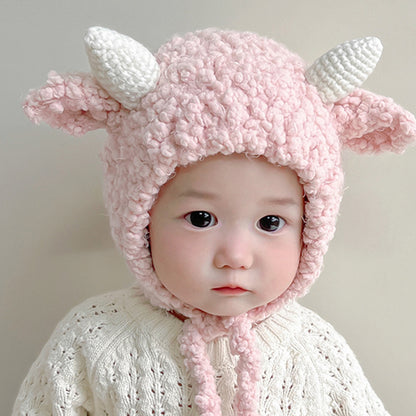 Female Male Super Cute Earflaps Warm Infant Kids' Headwear