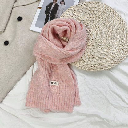 Women's & Men's Twist Braid Cute Korean Winter Wool Scarfs