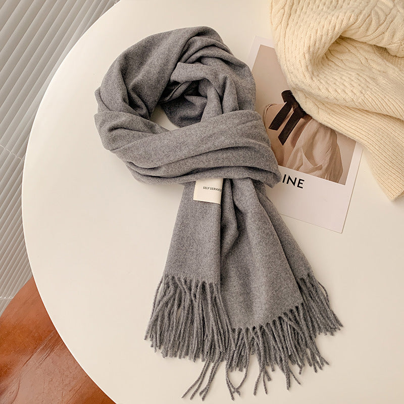 Women's Color High Quality Korean Style Thick Thermal Scarfs