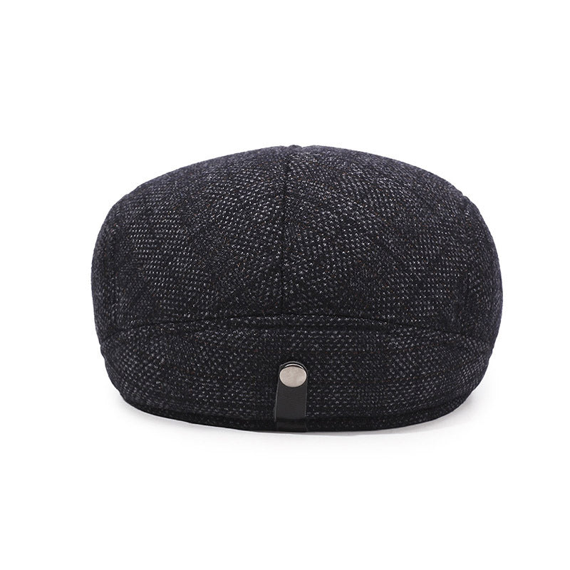 Men's Comfortable Plaid Warm Thickened Fleece Advance Hats & Caps