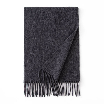 Women's Wool Solid Color Thickened Warm Shawl Scarfs