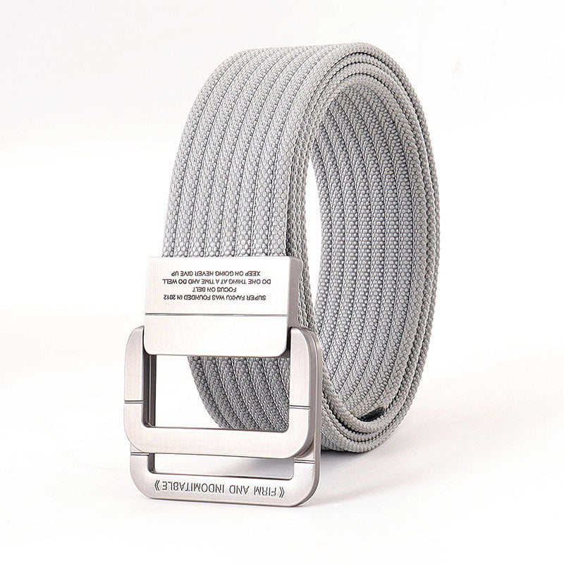 Men's Alloy Double Buckle Korean Weaving Nylon Belts